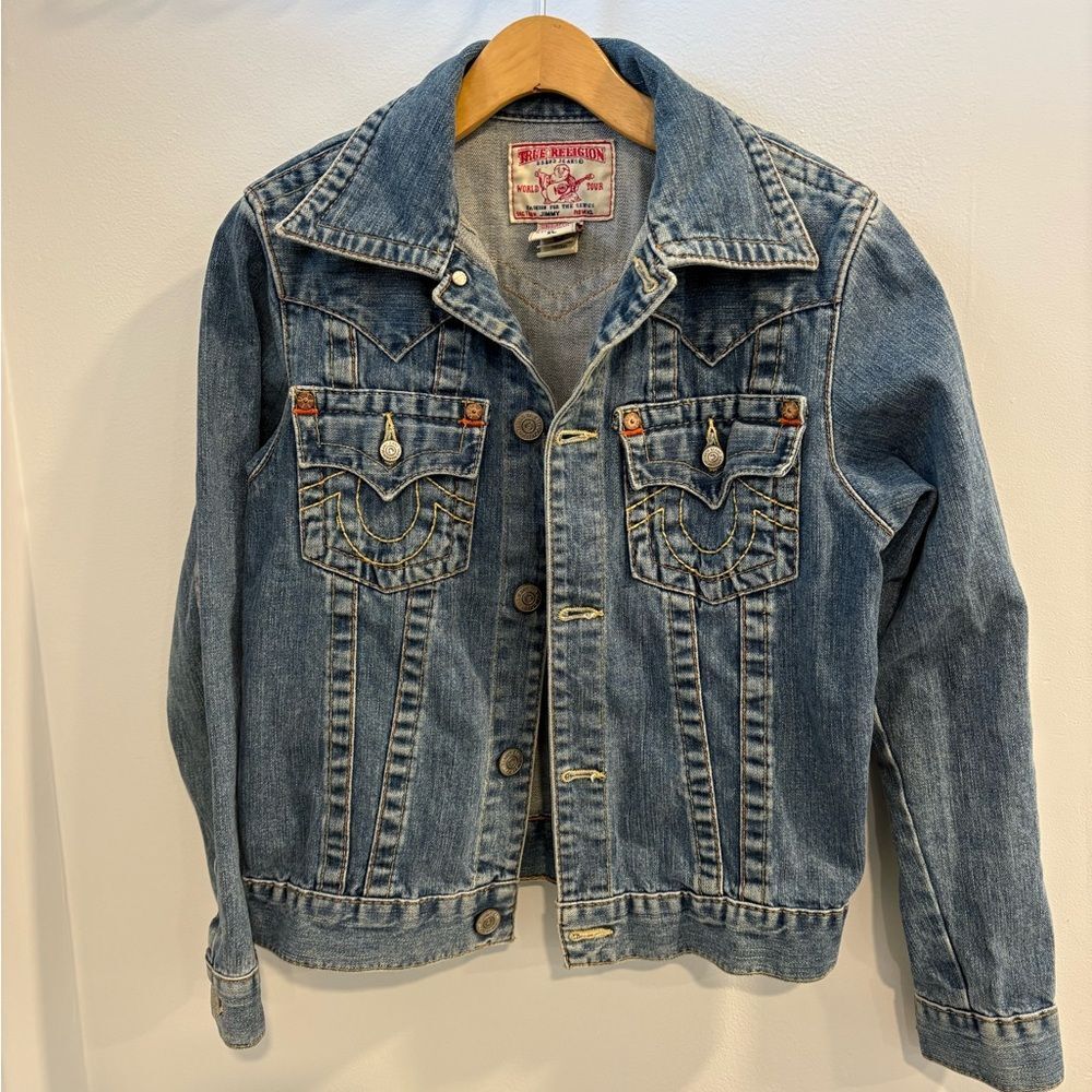 True Religion Youth Denim Jacket with Contrast Stitching